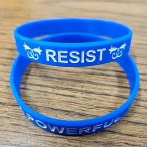 Solidarity Resist Blue Silicone Bracelets for Men and Women