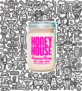 Honey House Creamed Honey: 100% Pure, Raw & Spreadable! Velvety smooth texture with NO dairy. This all-natural, whipped goodness doesn't drip or run - perfect for toast, biscuits, or straight from the jar! Sweet  Creamy