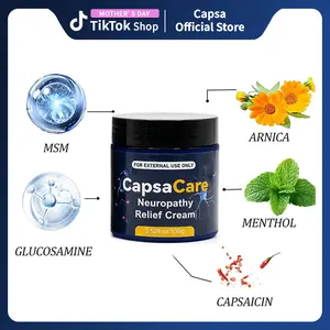 Capsa Neuropathy Relief Cream 100g, Capsacare Nerve Relief Cream, with Capsaicin, Arnica, Menthol, Fast Absorbing Formula for Feet, Hands, Legs, and Waist
