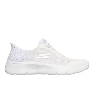 Skechers Womens Slip-Ins Go Walk Flex Lily Rose Walking Walking Sneakers Shoes - White
