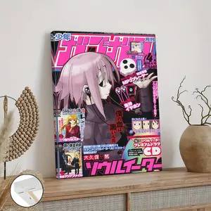 Anime Wall Poster, 1 Count Canvas Prints Desktop Decoration, Anime Design Home Decor for Living Room Bedroom, Ornaments