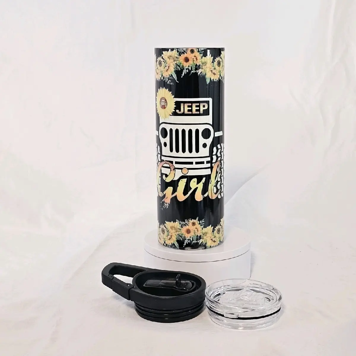 Jeep Girl with Sunflowers Duo Tumbler Beverage Drinkware - TikTok Shop
