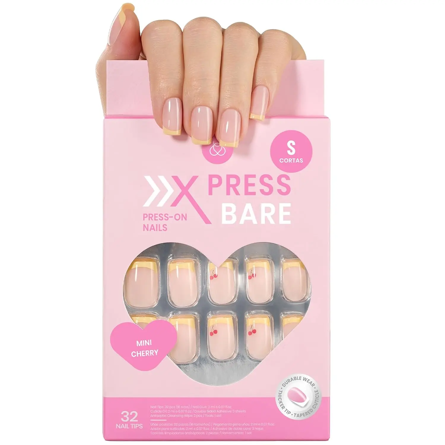 32Pcs Short Square Mini Cherry