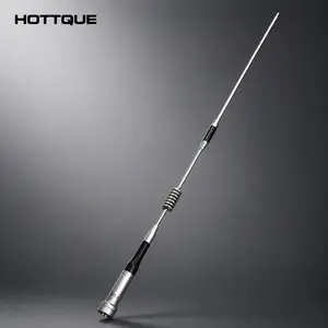 40CM Stainless Steel Car Radio Antenna, VHF/UHF Dual Band, Loading Coil Design, Strong Stable Signal, Secure Threaded Fit, Compatible with Truck Jeep SUV, Easy 5-Min  pl-259 connector effortless install