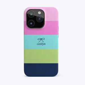 PersonaliPersonalized Phone Case Name iPhone Case Custom Namesed Bubblegum Pink Y2K Phone Case, Minimalist Custom Name Cover