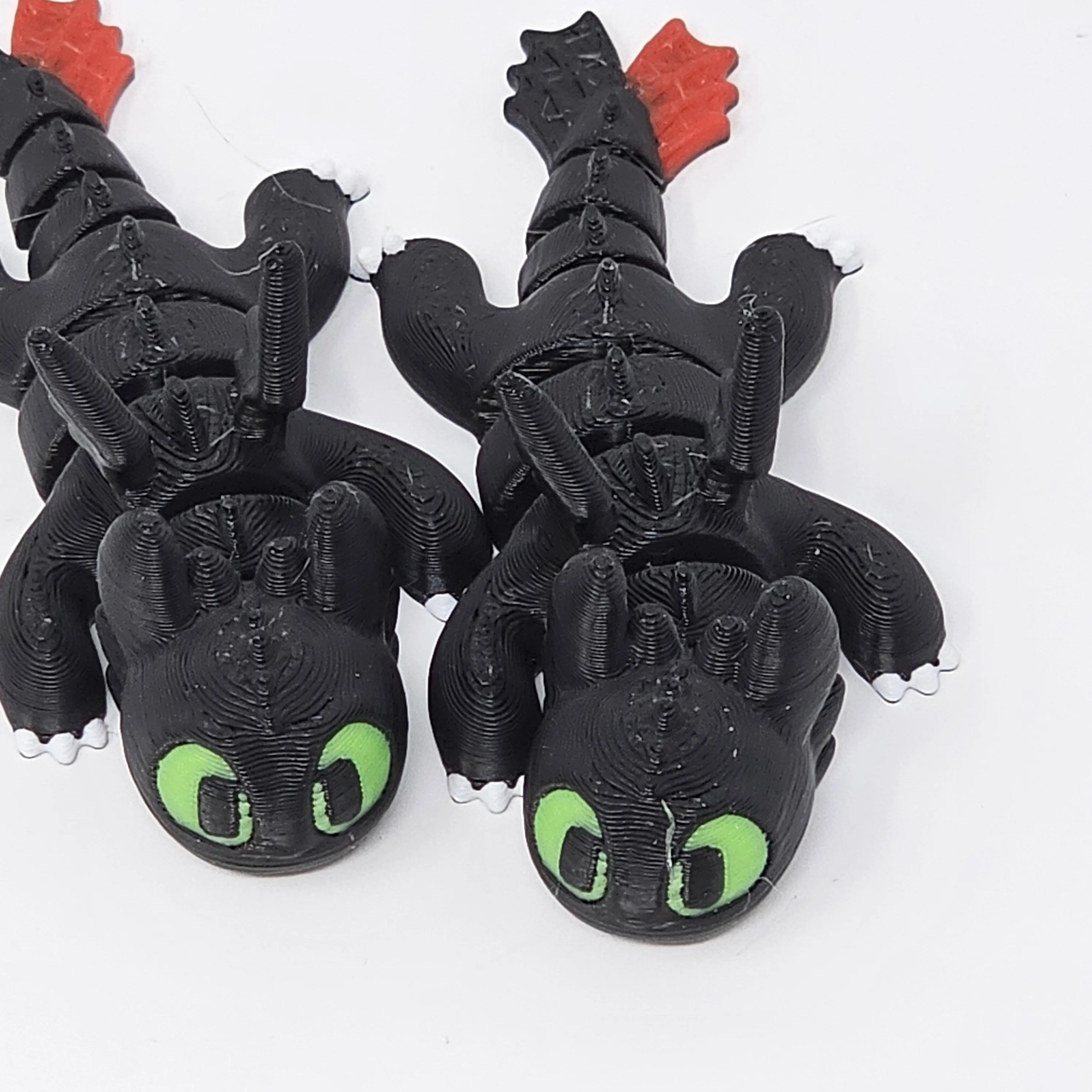3D Printed Toothless & Light Fury Fidget Toy - Compact Sensory Stress Relief Fidgets, Anxiety Relief Toy for Ages 3+