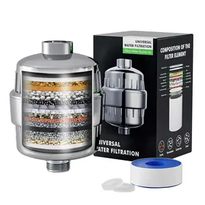 Shower Filter (without Head), Shower Head Filter for Hard Water, Softens Shower Clean Water Equipment for Refreshing Bath 18 Stage Shower Filter for Bathroom