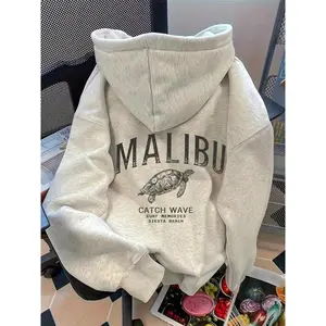 Hooded sweatshirt with turtle graphics and letter print, comfortable and stylish pullover, suitable for daily wear, parke sweatshirt, very suitable for casual wear, travel, vacation, leisure, versatile and fashionable