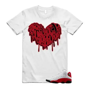 Sneaker Match University Red 13 Shirt, University Red 13 Outfit Tee, Red White Outfit Tee, Streetwear Graphic T-Shirt, Unisex Fashion Cotton Tee