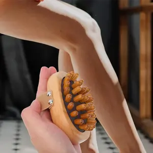 Manual Scalp Massager Tool, Head Massagers, Wooden Massage Brush, Rubber Massage Comb, Home Use, Natural Wood Material, Relaxing Hair Care