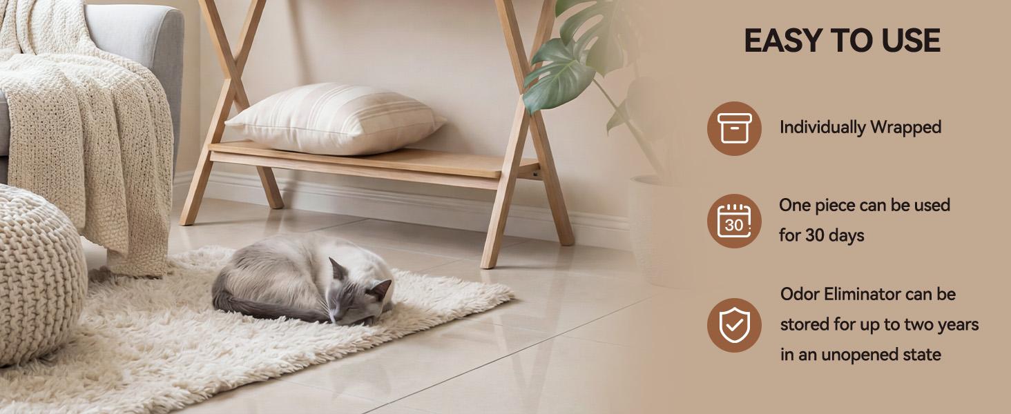 Thereye Cat Litter Box Deodorizer, Compatible with SC06 Automatic Litter Box, Long-lasting Pet Odor Eliminator Gel for Thereye self cleaning litter box, 6PCS