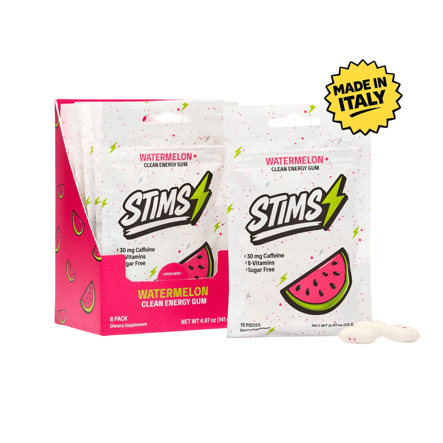 STIMS® WATERMELON ENERGY GUM