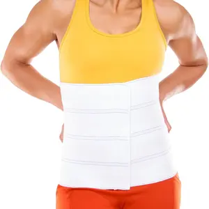 Abdominal Binder Plus Size Bamboo Fiber, Waist Support Belt for Men & Women, Tummy Tuck Compression Garment Wide Thick Design, Elastic Waist Band for Stomach Support & Compression, Comfortable Breathable Belly Band for Daily Wear, Waist Control