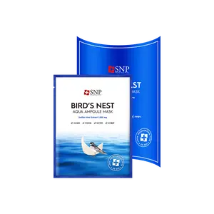 10 Sheets SNP Marine Bird's Nest Ampoule Essence Sheet Mask Hyaluronic Acid Sheet Mask Hydrating & Moisturizing Korean Skincare Facial Mask Nourishing
