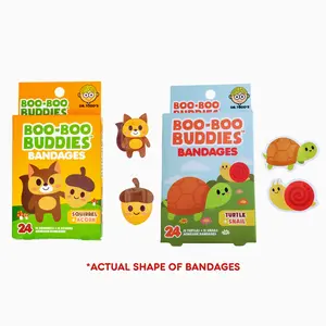 2-Pack Squirrel + Acorn & Turtle + Snail Bandages – 24 Pack Each