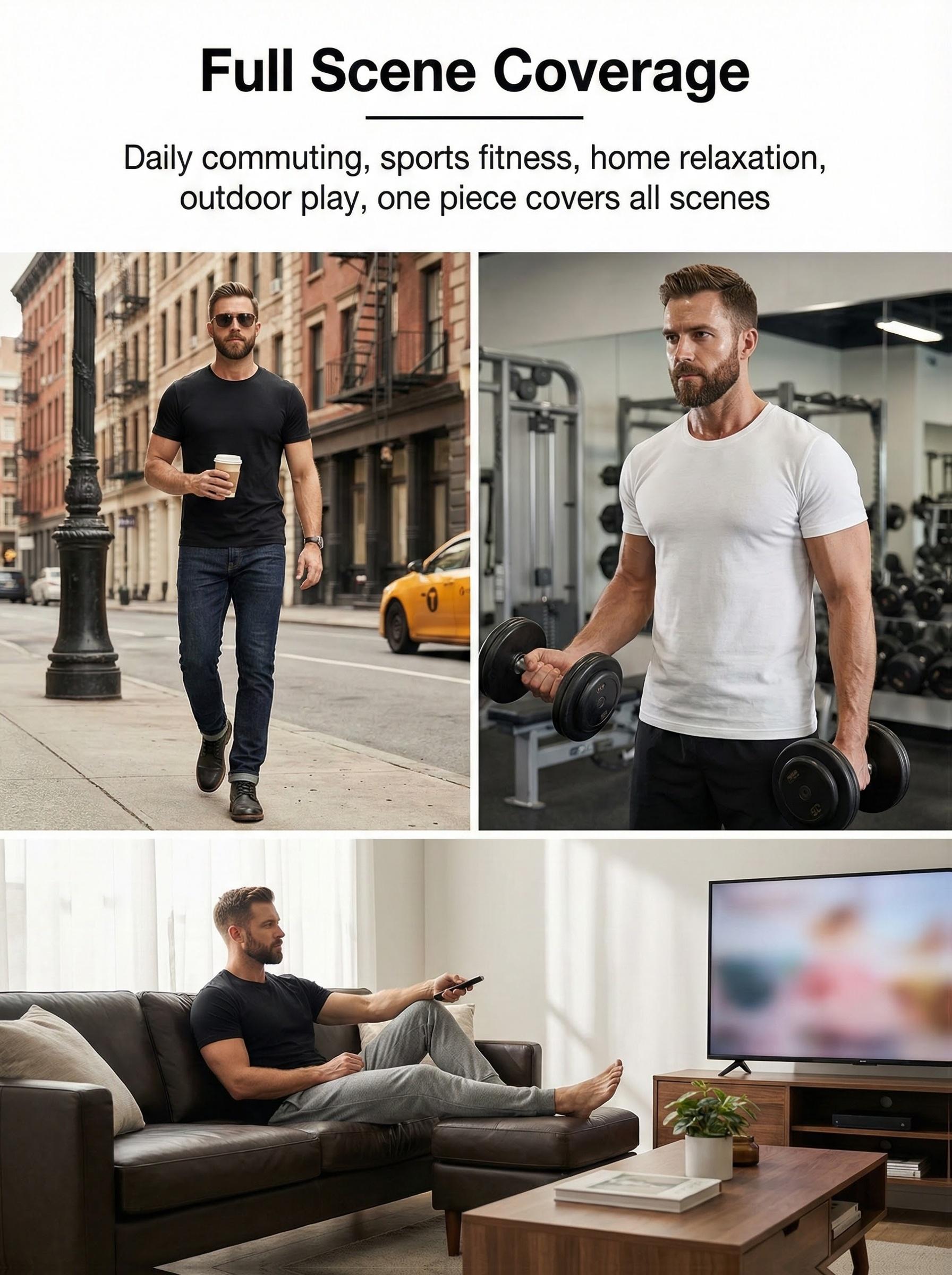 5-Pack Unisex Black & White Essential T-Shirts Bulk Bundle | Regular Fit Breathable Fabric | Year-Round Comfort | Ideal for Home Lounging & Office Workwear