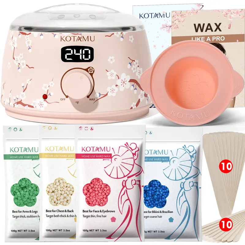 KOTAMU Waxing Kit Black Digital Wax Kit For Women Men - View #11