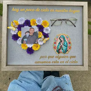 Memorial shadow box frame for lost one, condolence gift, regalo de condolencia para ser querido