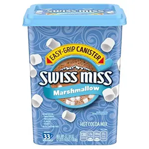 Swiss Miss Hot Cocoa Drink Mix, Milk Chocolate with Marshmallows, Hot Cocoa Bar Supplies, 37.18 oz. Canister