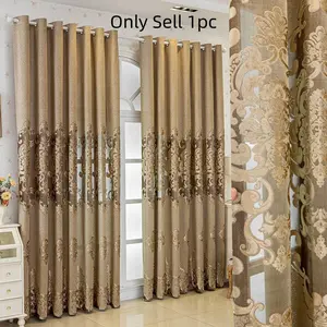 1pc Modern European Floral Pattern Curtain, Multi-Color Options, Easy Installation Design, Suitable for Living Room Bedroom Balcony Dining Room Window Decor