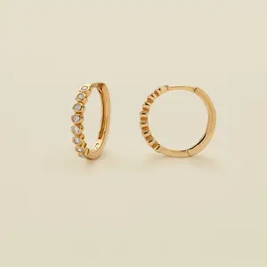 CZ Poppy Hoop Earrings