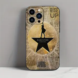This Black TPU Case for Iphone from The Hamilton Musical Collection Makes a Perfect Gift. It'S Stylish, Adorable, Shock-Resistant, Long-Lasting, And Has an Elegant Appearance! Compatible with for iPhone 17 16 15 14 13 12 11 Pro Max Plus
