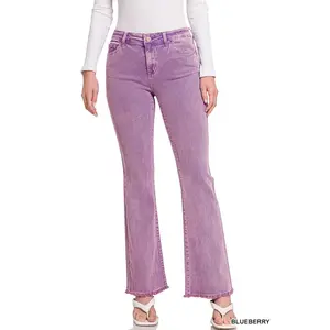 ***DOORBUSTER*** It's About Time Colored Denim Flares in Blueberry