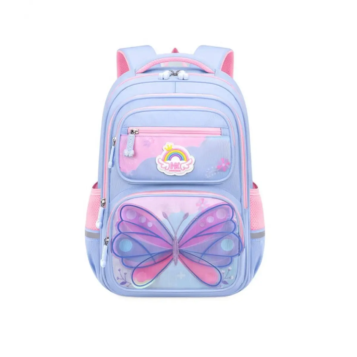 2026 New Model Small Backpack Butterfly Three-Piece Set Large Capacity Spine-Protecting and Weight-Reducing Backpack