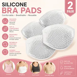 Breathable & Reusable Silicone Push-Up Pads – Enhance Your Shape & Comfort, 2 Pair