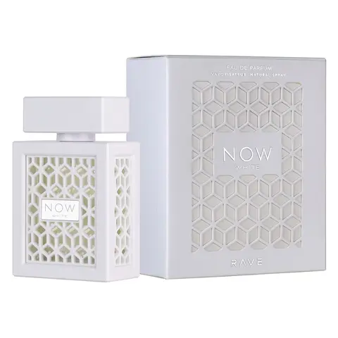 Lattafa | Rave Now | White | Unisex Fragrance | 100 ML 3.4 OZ | Eau De Parfum | Peach - Mandarin & Tuberose