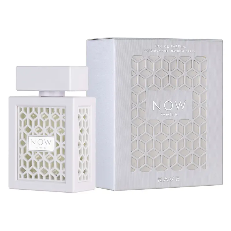 Lattafa | Rave Now | White | Unisex Fragrance | 100 ML 3.4 OZ | Eau De Parfum | Peach - Mandarin & Tuberose