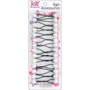 Joy Twin Beads Ponytailers Bobos 12mm 16003 White