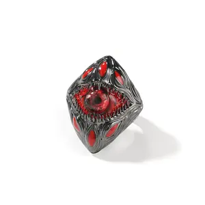 3-91 Niche design eye parasitic ring ins style high sense hip hop trendy brand retro ring male index finger ring