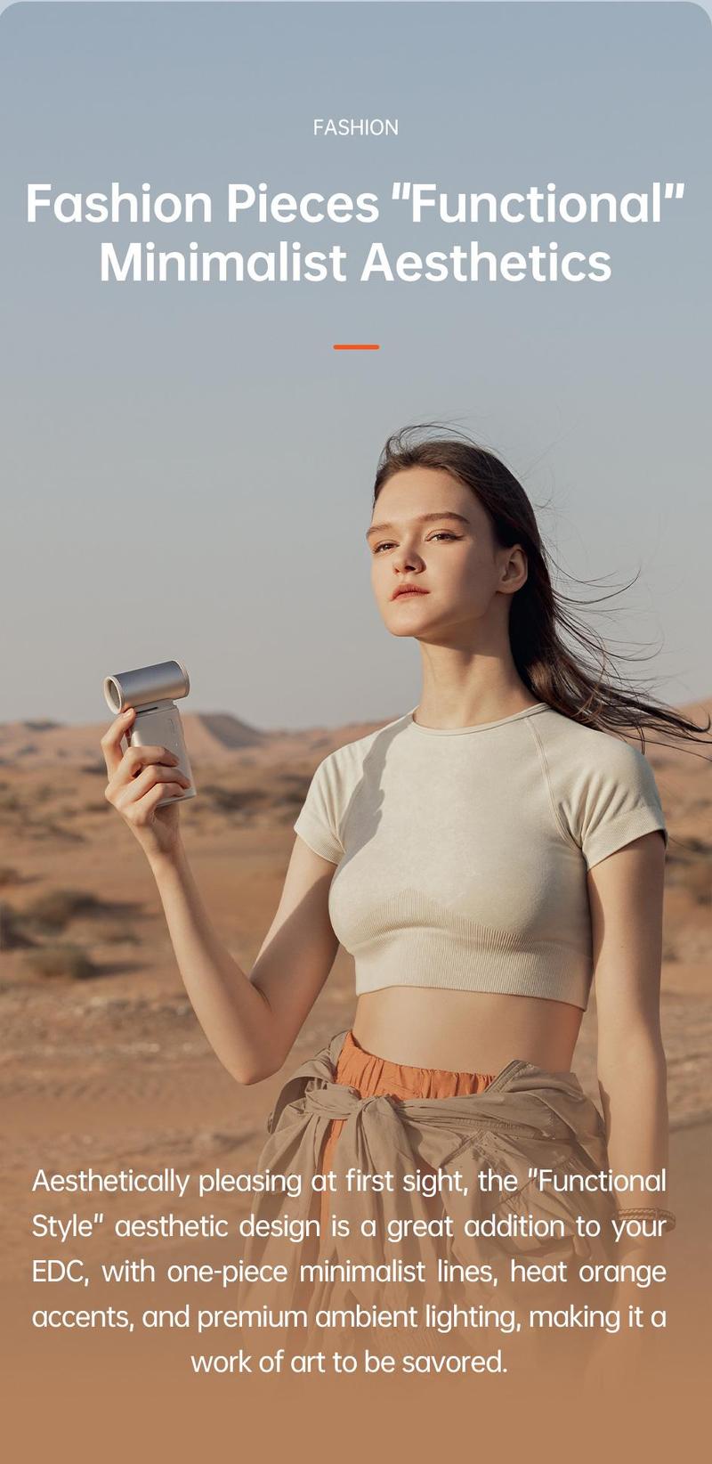 JISULIFE Portable Handheld Turbo Fan 100 Speeds Adjustable Mini Personal Fan 9000mAh USB Rechargeable Battery Operated LED Display Compact Design