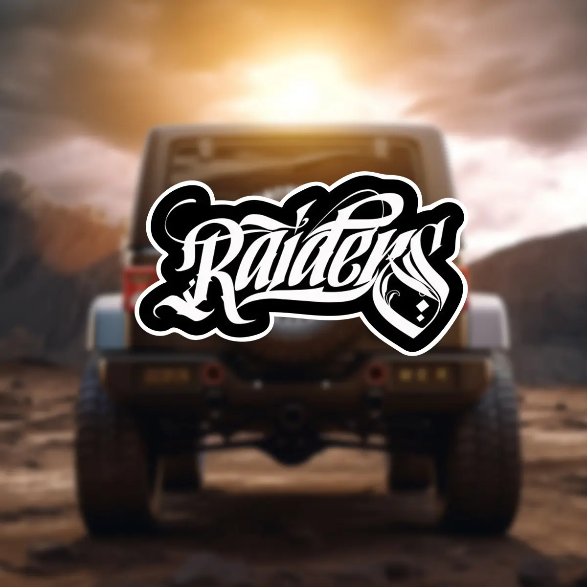 2D Flat Raiders Car Stickers, Automotive Decals, Multipurpose Car Decal, Waterproof and UV Resistant, Matte Surface, Suitable for Laptops, Helmets, Motorcycles, Etc., Durable Outdoor Adhesive Patterns
