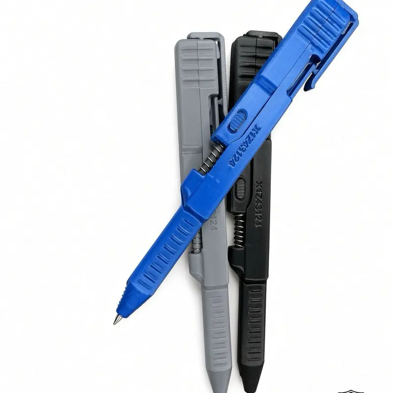 Duty Line Title: Blue Line Labs Duty Line 3-Pack — Klein Blue, Grey & Black Tactical Pens