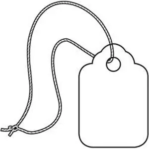 Box Partners  0.75 x 1.09 in. White Merchandise Tags - Pre-Strung - Case of 1000
