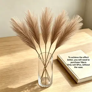 5pcs Artificial Grass Decorations, Artificial Plants, High-Quality Faux Turf for Home & Wedding Centerpieces, Perfect for Party & Event Settings, Artificial Pampas Grass