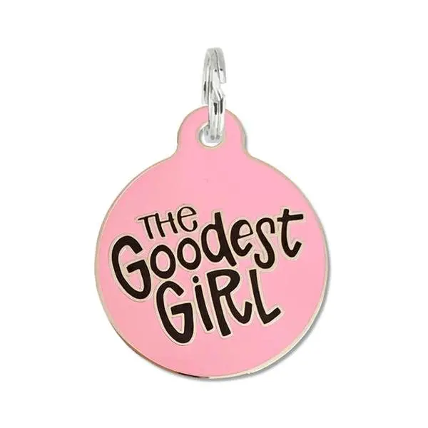 Personalized Modern Custom Engraved QR Code Dog ID Tag - High-Quality Materials, Lightweight Design, Playful Text, Purposeful Pet Identification Accessory for Canine Everyday Safety with Easy Activation