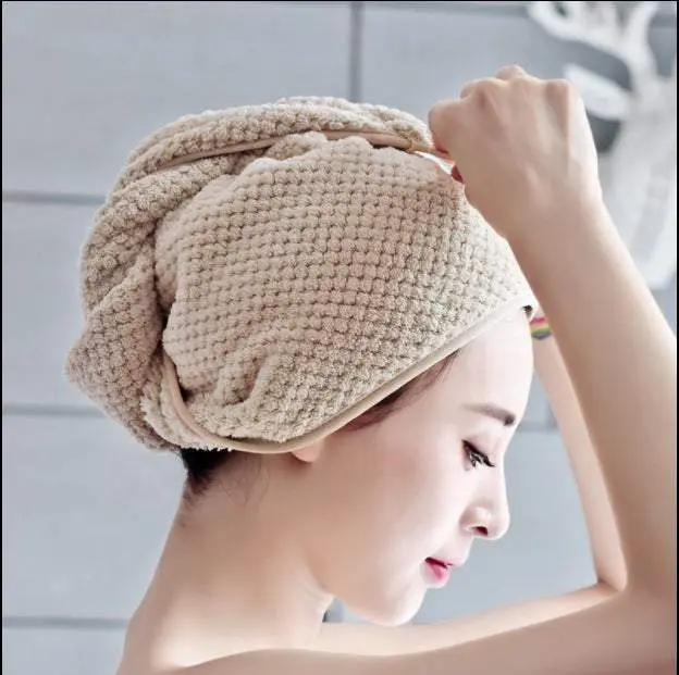 Quick-drying towel hair wrap