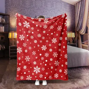Snowflake Pattern Blanket, 1 Count Soft Comfortable Warm Throw, Air-conditioned Room Blanket, Warm Nap Blanket for Home Office Travel