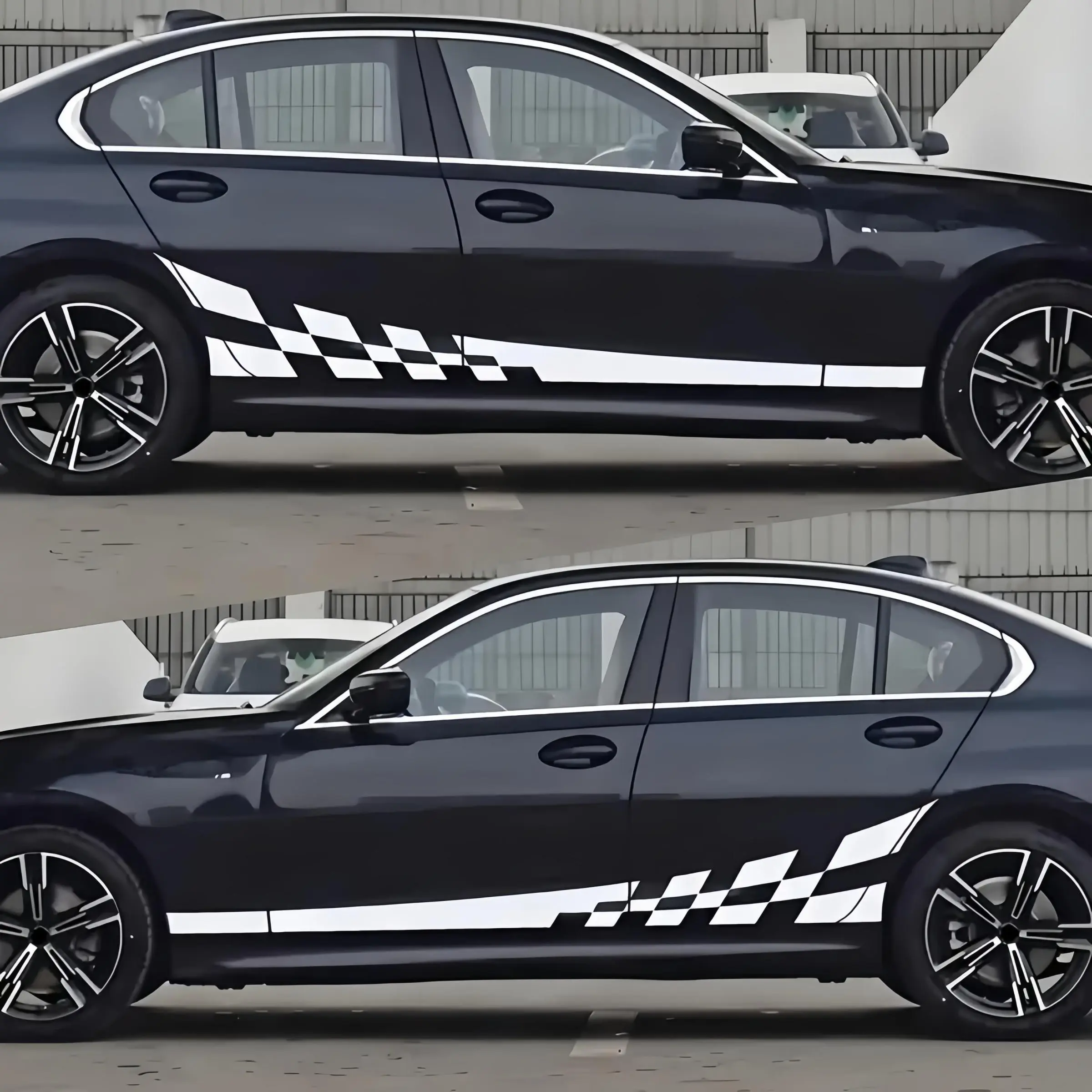2pcs Racing Stripe Car Stickers, 220x25cm Vinyl Film, Automotive Accessories, Durable Adhesive Decals for Cars, Automobile Decals, Decals For Vehicles, Easy Application
