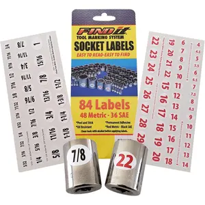 Compatible Replacement for 964XL. 4 Pack. Socket Labels Pack of 84- Stickers for Better Tool Box Organization