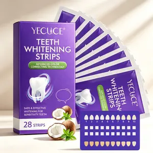 Yecuce Teeth Stickers, Correction, No Peroxide, Fresh Breath, Harmless, Solid Form, Single Piece, Non-Flammable
