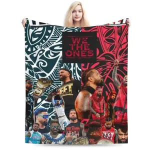 Jey Uso Blanket, Super Soft Throw Blanket For Wrestling Fans, Cozy Flannel Blankets, Warm Blankets For Couch Sofa BedGift for Fans,“Wrestling Style Blanket – Soft Flannel Throw for Sports Fans, Cozy Gift Idea