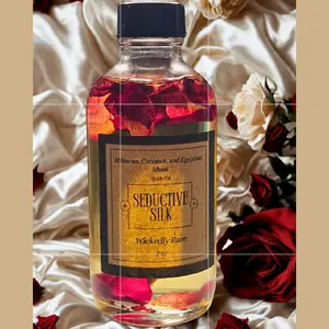 Seductive Silk Body Oil - Wickedly Rare Hibiscus Coconut & Egyptian Musk 8oz