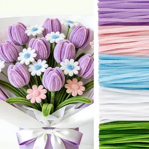 Pipe Cleaners Set, 300 count Pipe Cleaners Crafts Pipe Cleaner  4 Colors Pipecleaners Bulk Chenille Stems for Flower Bouquet DIY Projects  Easter Mother's Day Decorations Craft Supplies