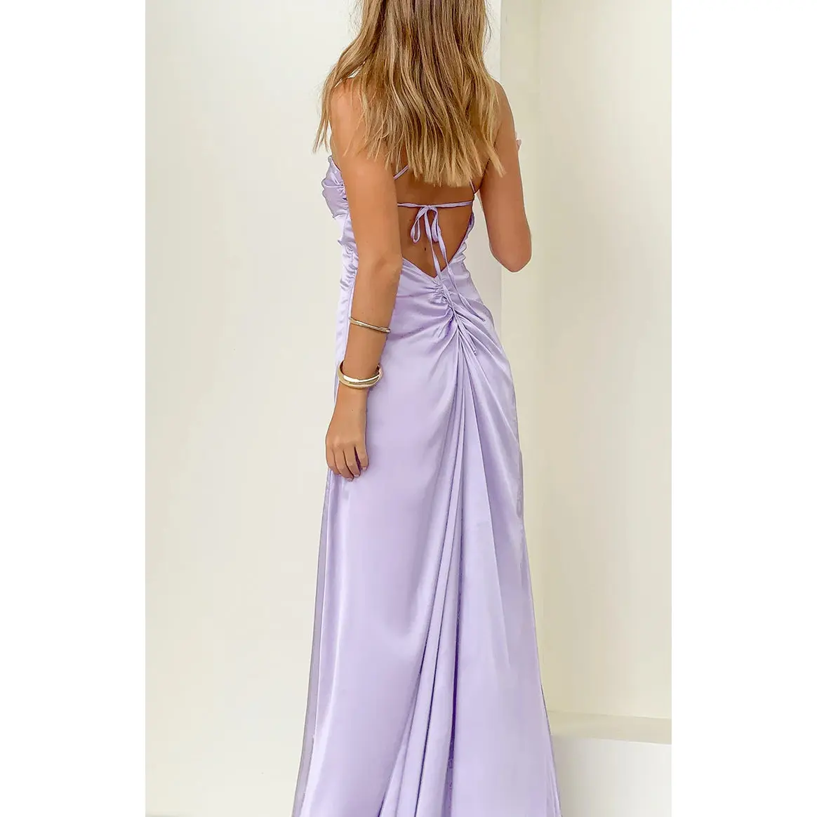 Blaise Lilac Satin Maxi Dress Blaise Lilac Satin Maxi Dress