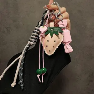 Cute Strawberry Design Phone Chain, Creative, Fashion Phone Charm for Women & Girls, Cellphone Decoration Accessories, Phone Wrist Strap, Phone Accessory, Phone Strap Holder