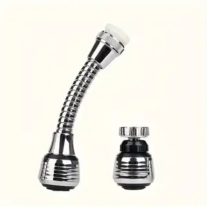 1pc 360° Rotating Water Saving Faucet Aerator Extension Diffuser, Kitchen Filter Connector, Bathroom Small Tool, Efficient Water Conservation Device